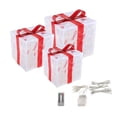 thumbnail image 1 of Juego de 3 cajas de regalo navideñas iluminadas con luces LED y lazo Cálido, 1 of 9