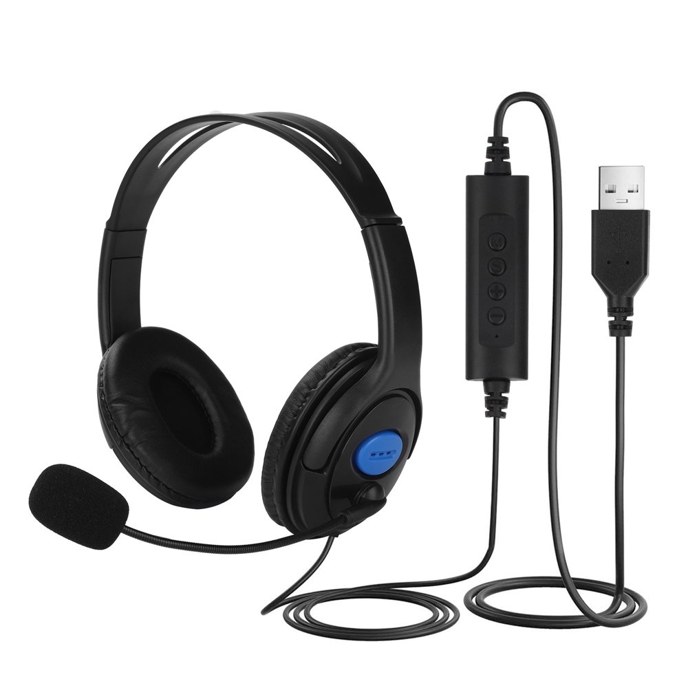 Computer USB Headset; Call Center Headset with Microphone Noise