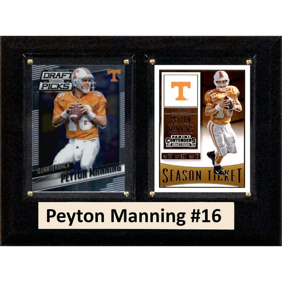 C & I Collectables 68PMANNINGCO 6 x 8 in. Peyton Manning NCAA Tennessee Volunteers Two Card Plaque
