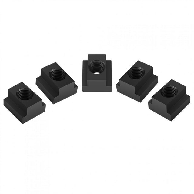 T Sliding Nut Block,5 pcs Black Oxide Clamping Table Slot Nut Fasteners Crafted with Care