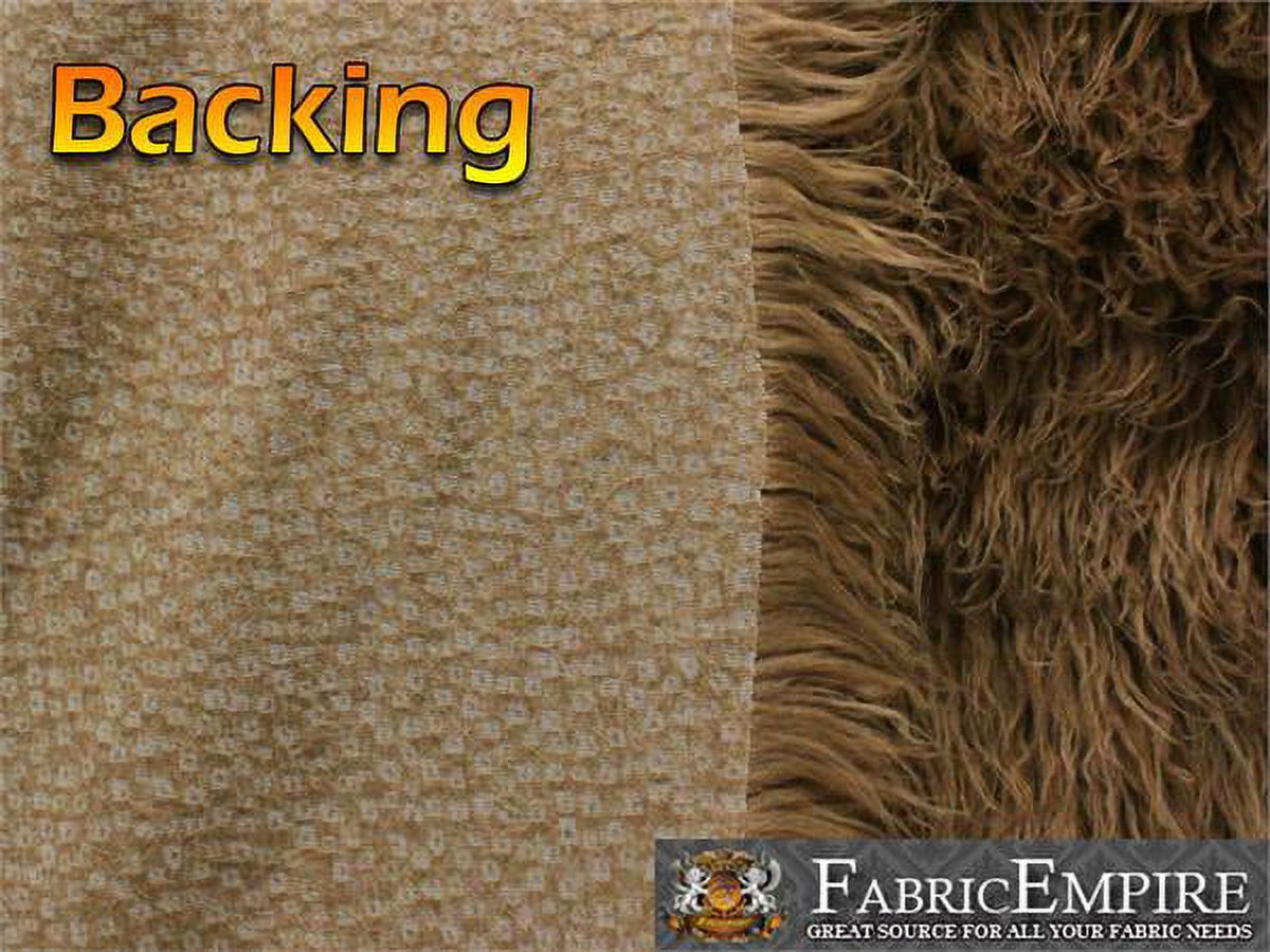 Faux Fur Long Pile Curly Fabric ALPACA TAUPE / 60" Wide / Sold by the Yard