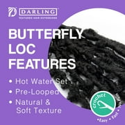 Darling Butterfly Locs Crochet Hair 2X Pack, 12 inch, #1B, Adult, Female