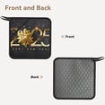 thumbnail image 2 of Sikiie 2025 Happy New Year 1 Pot Holders Kitchen Insulation Mats Heat Resistant Pot-Holder Oven Anti-Scald Pads for Cooking Baking, 7.1*7.1inch, 2 of 8
