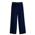 thumbnail image 7 of Kids Girls Sweatpants Drawstring Athletic Pants with Pockets Active Fit Navy Joggers for Girls School Sweatpants for Girls Kids Girls Pants Size 9-10 years, 7 of 7