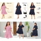 thumbnail image 4 of Vestido de mujer de talla grande Agnes Orinda con dobladillo de volantes, botones, escote en V, mangas cortas, vestido midi de playa con cinturón 2X rosa, 4 of 8