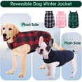 thumbnail image 5 of Kuoser Dog Winter Coat, Cozy Fleece Lining Dog Jacket Windproof Waterproof Pet Clothes with Pocket, Red, M, 5 of 8
