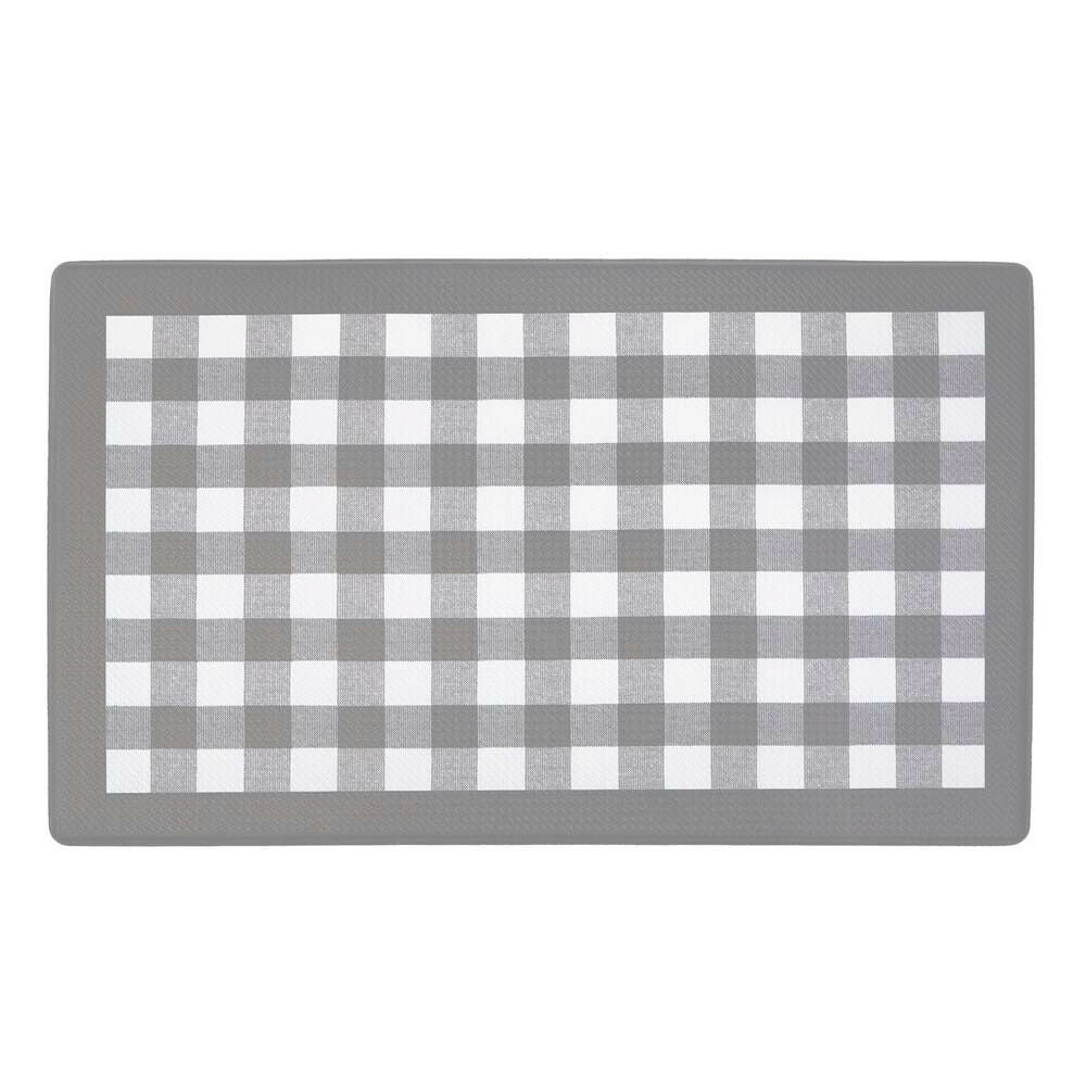 Black & White 30"x20" Anti Fatigue Memory Foam Floor Mat 