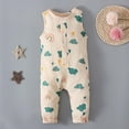 thumbnail image 2 of Pejock Toddler Baby Girls Boys Sleeveless Letter Print Jumpsuit Romper Infant One-Piece Pajamas Coverall Romper Overalls, 6M-4Years, 2 of 6