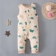 thumbnail image 2 of Body De Bebé Canastilla Onesies Para Niños Pequeños Niñas Niños Mono Sin Mangas Con Estampado De Letras Romper Olive Drab Odeerbi LM103-5937, 2 of 8
