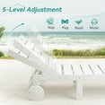 thumbnail image 6 of Dycanpo Chaise Lounge Chair Outdoor Set of 2, with Adjustable Backrest & Wheels, White, 6 of 9