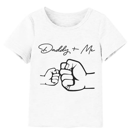 

Pimfylm Baby Tees For Men Summer Boys Short Sleeve Printed Casual Breathale Tee White 6-7 Years