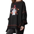 thumbnail image 2 of Sudadera de Halloween con Lentejuelas para Mujer, Larga, Purpurina Brillante, Calabaza, Fantasma, Suéter Feo de Halloween Negro XL, 2 of 8