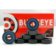 Bullseye Skateboard / Longboard Bearings Abec-7 8-Pack Packaged
