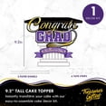 thumbnail image 2 of Purple Graduation Cake Topper & Purple Graduation Cupcake Toppers Kit, 2 of 8