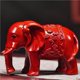 thumbnail image 2 of A pair of red solid wood carved elephant figurines, auspicious symbols for home decor, used to fill in missing corners in the living room, and as decorative crafts., 2 of 4