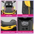 thumbnail image 2 of RCB 12V Kids Ride on ATV w/ One-Touch Start, 3-Wheel Stability, LED Lights, Built-in Music Player - Yellow, 2 of 6