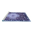 thumbnail image 2 of Ahgly Company Machine Washable Indoor Rectangle Persian Blue Traditional Area Rugs, 2' x 5', 2 of 4