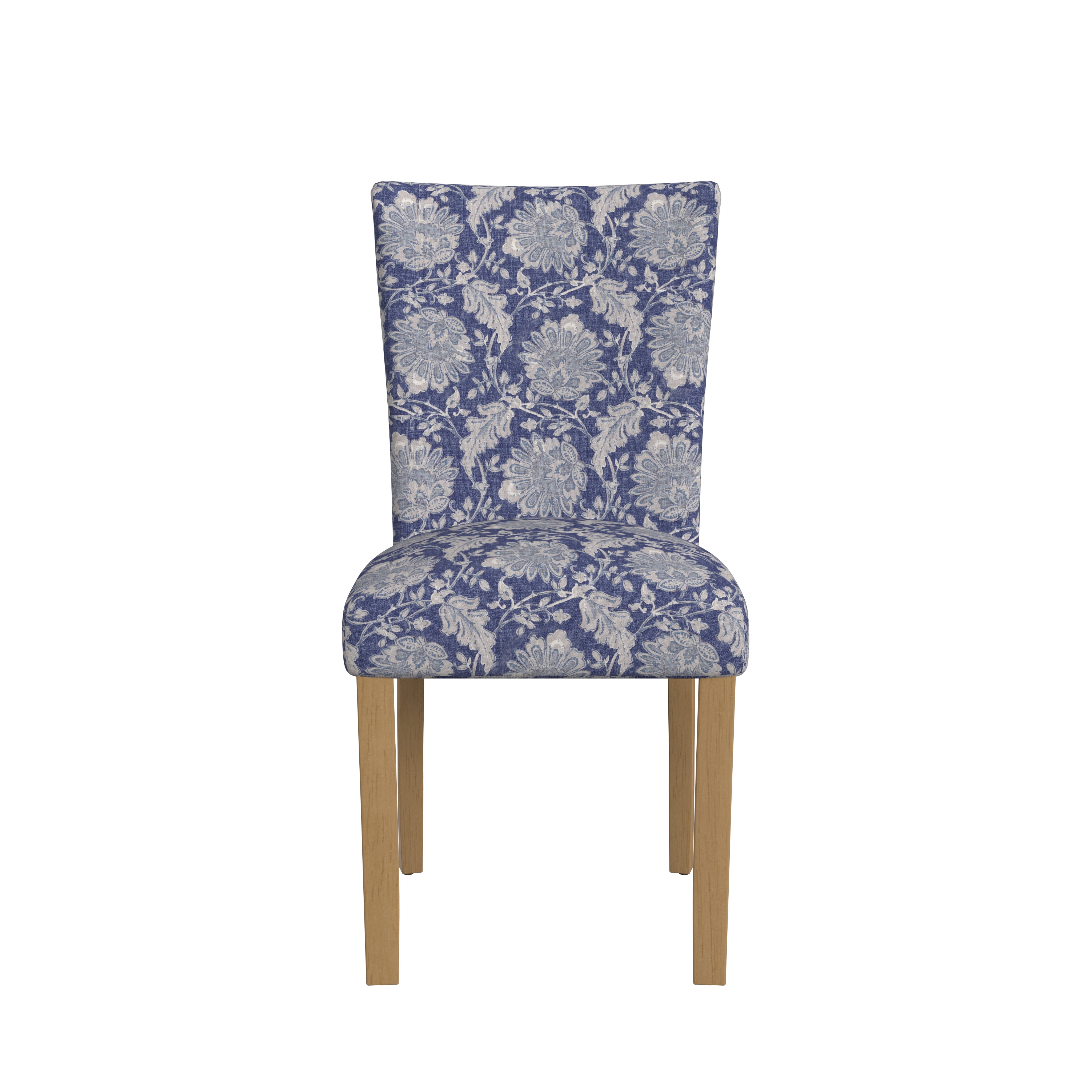 HomePop Classic Parsons Dining Chair, Set of 2, Denim Jacobean Print