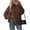 Coffee, variant on PRETTYGARDEN Women's Oversized Fall Sweaters Casual Long Sleeve Crewneck Chunky Cable Knit Pullover Tops Winter Clothes
