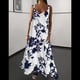 thumbnail image 5 of Vestido Maxi Bohemio de Verano con Tirantes Finos, Sin Mangas, Cuello en V, Floral, para Mujer, para Vacaciones, , XXL, 5 of 10