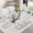1 Table+8 White Chairs, variant on NYEESS 7-Piece Glass Dining Table Set for 6 with Tempered Glass Top and 6 Upholstered PU Chairs Chrome Base for Dining Room Kitchen