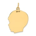 thumbnail image 3 of 14k Plain Large .035 Gauge Facing Right Engravable Head Charm in 14k Yellow Gold, 3 of 3