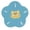 A001- Blue, variant on Cat Scratcher Pad, Sea Salt Bubble Blue Flower Shaped, 1 Piece, for Indoor Cats Claw Grinding Scratching