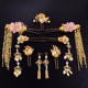 thumbnail image 3 of 8 piezas chino borla cabellero pendientes conjunto disfraz flor boda Tiara diadema para novia Salvador Conjunto de pendientes de corona retro, 3 of 10