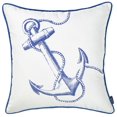 thumbnail image 2 of Nautica Housse de Coussin Carrée Ancre 18 Pouces, 2 of 3