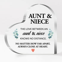 Aunt Gifts,Gifts For Aunt,Gifts For Aunts From Niece,Aunt Gifts From Niece,Best Auntie Ever Gifts,The Love Between an Aunt and Niece Acrylic Heart Sign Plaque Gift for Auntie A598