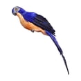 thumbnail image 2 of 16-Inch Feathered Artificial Parrot, Realistic Handcrafted Bird Figurine With Vivid Blue Plumage, Lifelike Garden & Home Decor Accent For Patio, Porch, Window Sill And Indoor Living Space, Pack Of 1, 2 of 4
