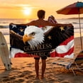 thumbnail image 5 of Boovnll American Flag Beach Towel Red White Blue Stars Stripe Microfiber Beach Towels, Absorbent Quick Dry Sand Free Beach Towel for Beach Yoga Pool Beach Towels Oversized, 31x63", 5 of 6