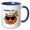 Blue/White, variant on 3drose, Ginger Cat Icon with Appreciation Message, 11oz Mug
