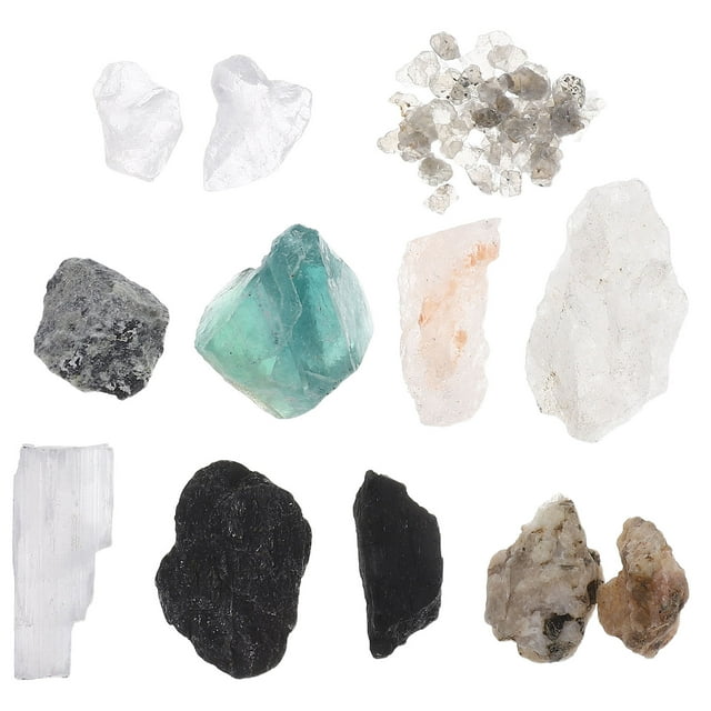 1 Caja de Colección de Rocas y Minerales para Niños, Set Educativo de Ciencias Geológicas para el Aula, Especímenes Minerales, Especímenes de Piedras Cristalinas