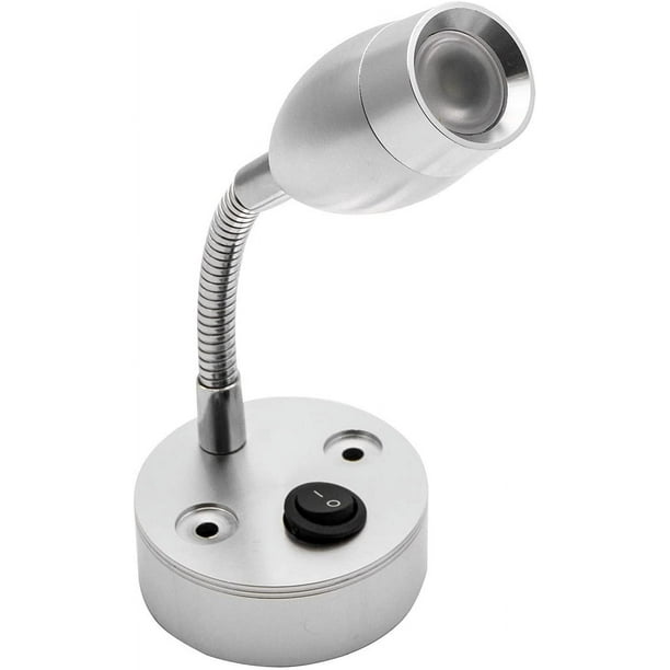 2 luces LED de lectura de 12 V para caravana, furgoneta, barco, autocaravana, luz cálida (paquete de 2)
