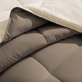 thumbnail image 3 of Bare Home Microfiber 6-Piece Taupe/Sand Comforter, Sand Sheet Set Reversible Bed in a Bag, Split King, 3 of 6