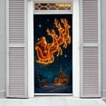 thumbnail image 4 of A Christmas Door Curtain Decoration For Home Holiday Scene Layout Background Cover Polyester Material Christmas Decorations 70.87X35.43 Inches Style A, 4 of 7