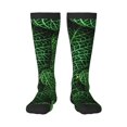 thumbnail image 2 of Lsque Natural Green Leaves Printed Crew Socks Men's Women's LightWeight Thin Casual Calf Socks ,Knee High Socks,Cotton Socks, 2 of 9