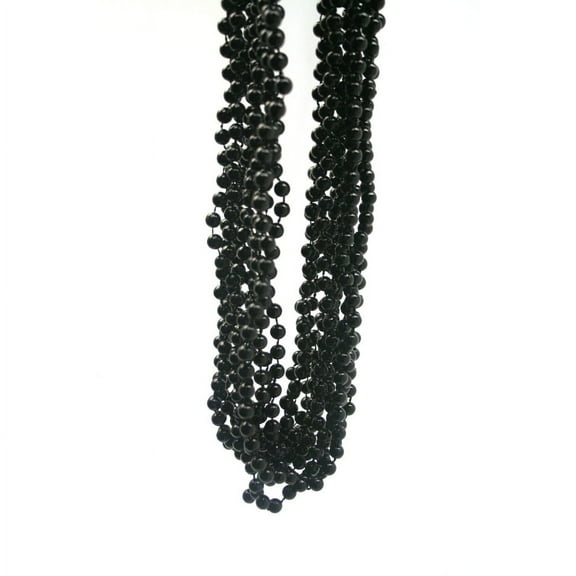 Black Throw Bead Necklaces | Package Of 12