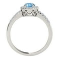 thumbnail image 3 of Aonejewelry 2.45 Ct. Ttw Diamond and Oval Shaped Aqumarine Ring in 10K White Gold, 3 of 4