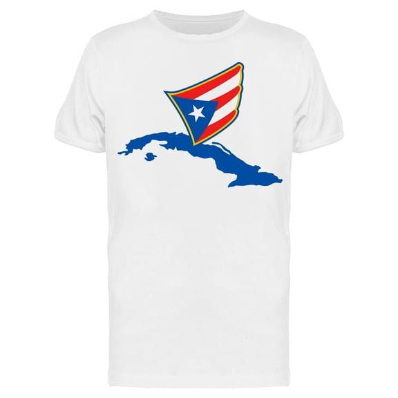 Cuba Map Icon Graphic Tee Men's -Image by Shutterstock
