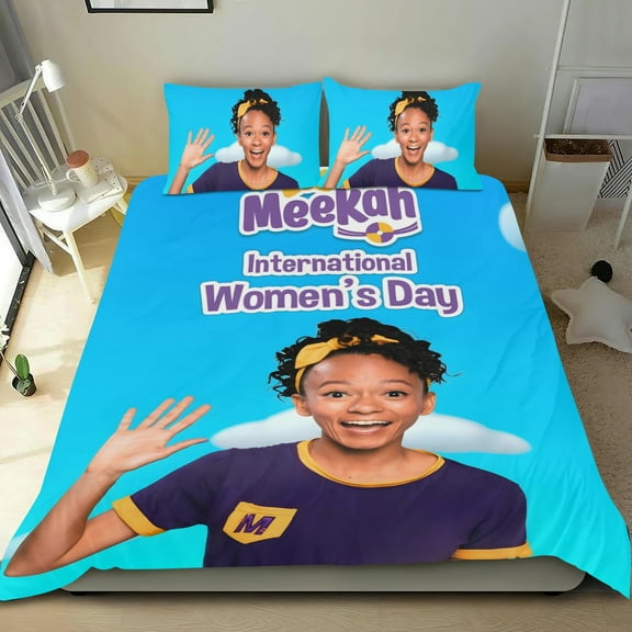 Meekah Themed Bed Sheet Set Three Piece Set 36x75 Inches Comfortable And Skin Friendly Unique Design Creating A Star Studded Night