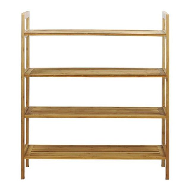 Porte-chaussures en Bambou à 4 Niveaux&44; Naturel