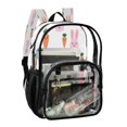 thumbnail image 2 of Large Clear PVC Backpack Heavy Duty See Through Backpack for Adults Work Travel, Bunny-carrot Print Printed 12L, 2 of 8