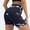Black, variant on High Waist Seamless Compression Workout Shorts Gym Biker Shorts for Yoga Black L