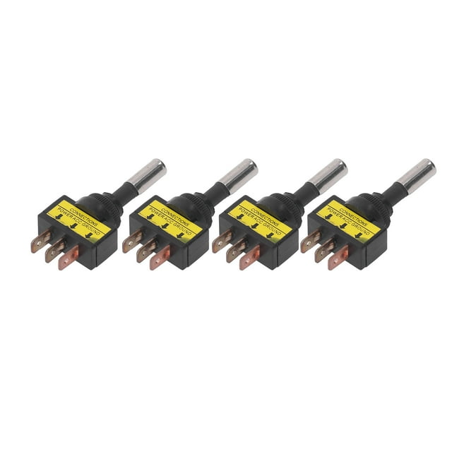 Rocker Switch 12V, 12mm Mounting Dia 4Pcs Toggle Switch For Car Auto