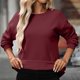 thumbnail image 5 of Tops deportivos,Blusa informal de manga larga para mujer, cuello redondo, poliéster, corte holgado, cómoda para uso diario, sopatenor, 5 of 9