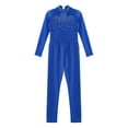 thumbnail image 3 of Xnihocha Girls Sparkle Long Sleeve Leotards for Gymnastics Dancing Ballet Bodysuit Full Unitards Royal Blue 10, 3 of 6