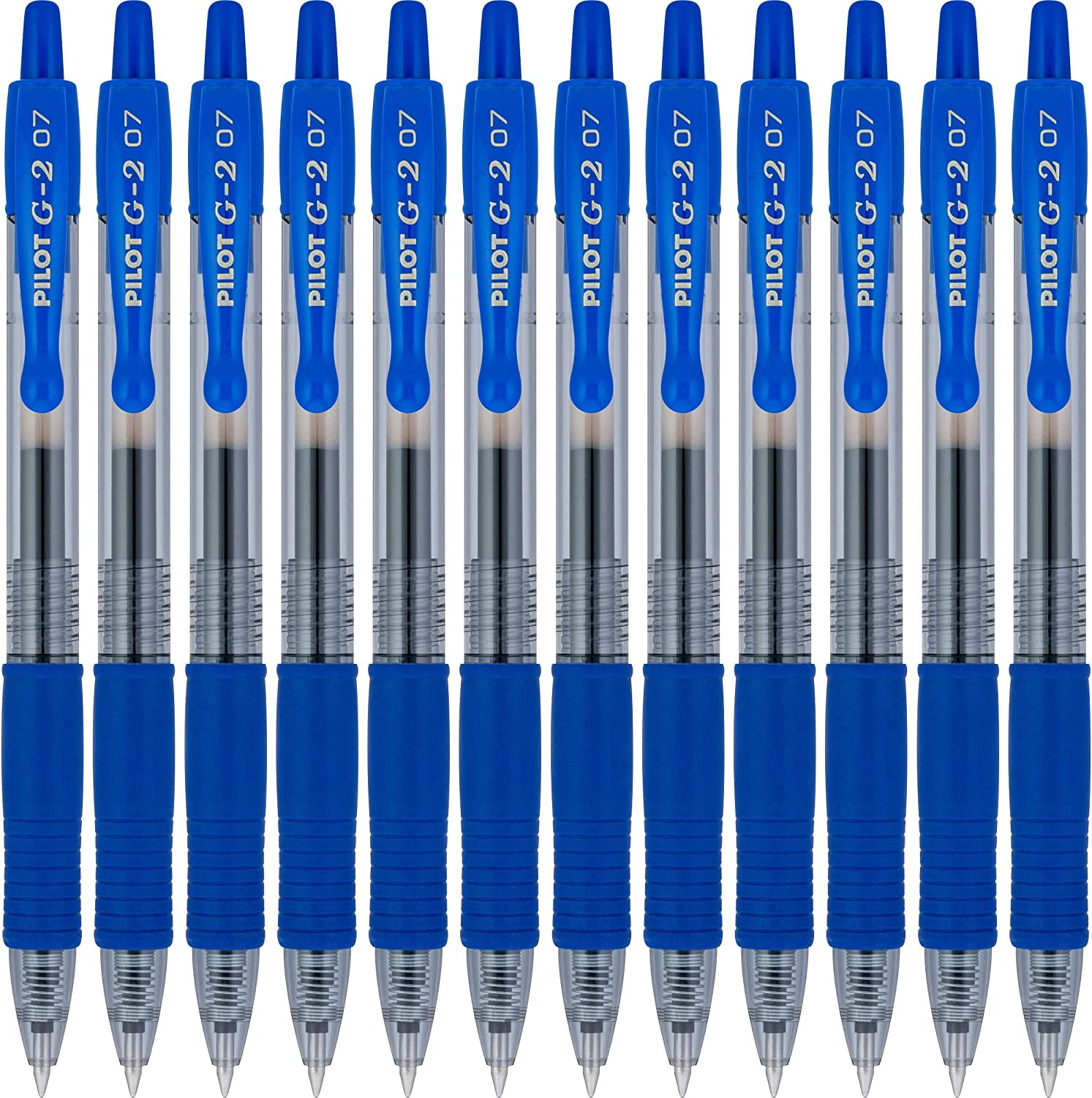 Pilot, G2 Premium Gel Roller Pens, Fine Point 0.7 mm, Blue, Pack of 12