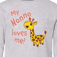 thumbnail image 4 of Inktastic My Nonno Loves me- cute giraffe Long Sleeve Youth T-Shirt, 4 of 5
